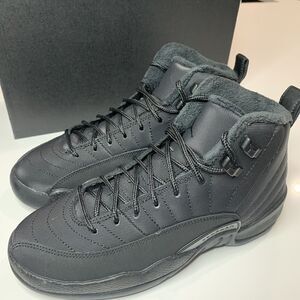 Nike Air Jordan 12 Retro Winterized Triple Black Size 4.5Y/Women's 6 BQ6852-001